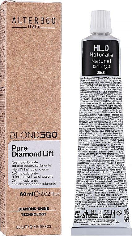 Permanentny rożswietlający krem-farba - Alter Ego Be Blonde Pure Diamond Lift — Zdjęcie N2