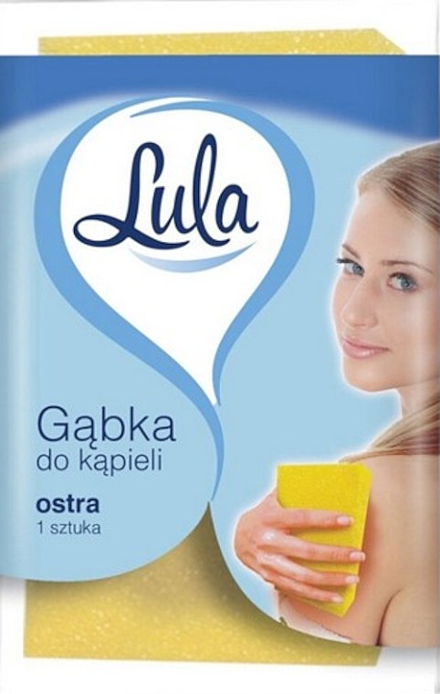 Gąbka do kąpieli, ostra, żółta - LULA — Zdjęcie N1