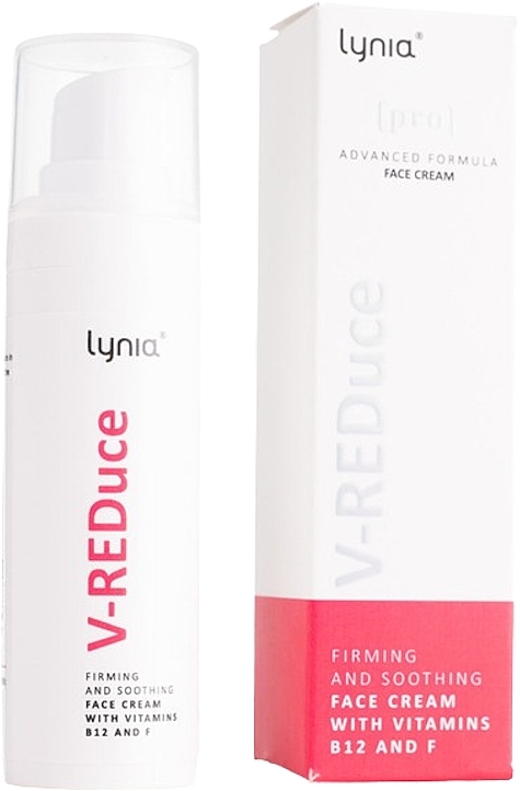 Krem do twarzy z witaminami - Lynia V-REDuce Firming And Soothing Face Cream With Vitamins B12 And F — Zdjęcie N1