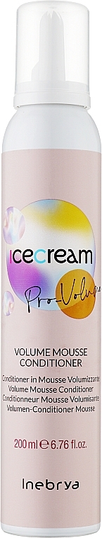 Pianka zwiększająca objętość dla cienkich włosów - Inebrya Ice Cream Pro-Volume Mousse Conditioner  — Zdjęcie N1