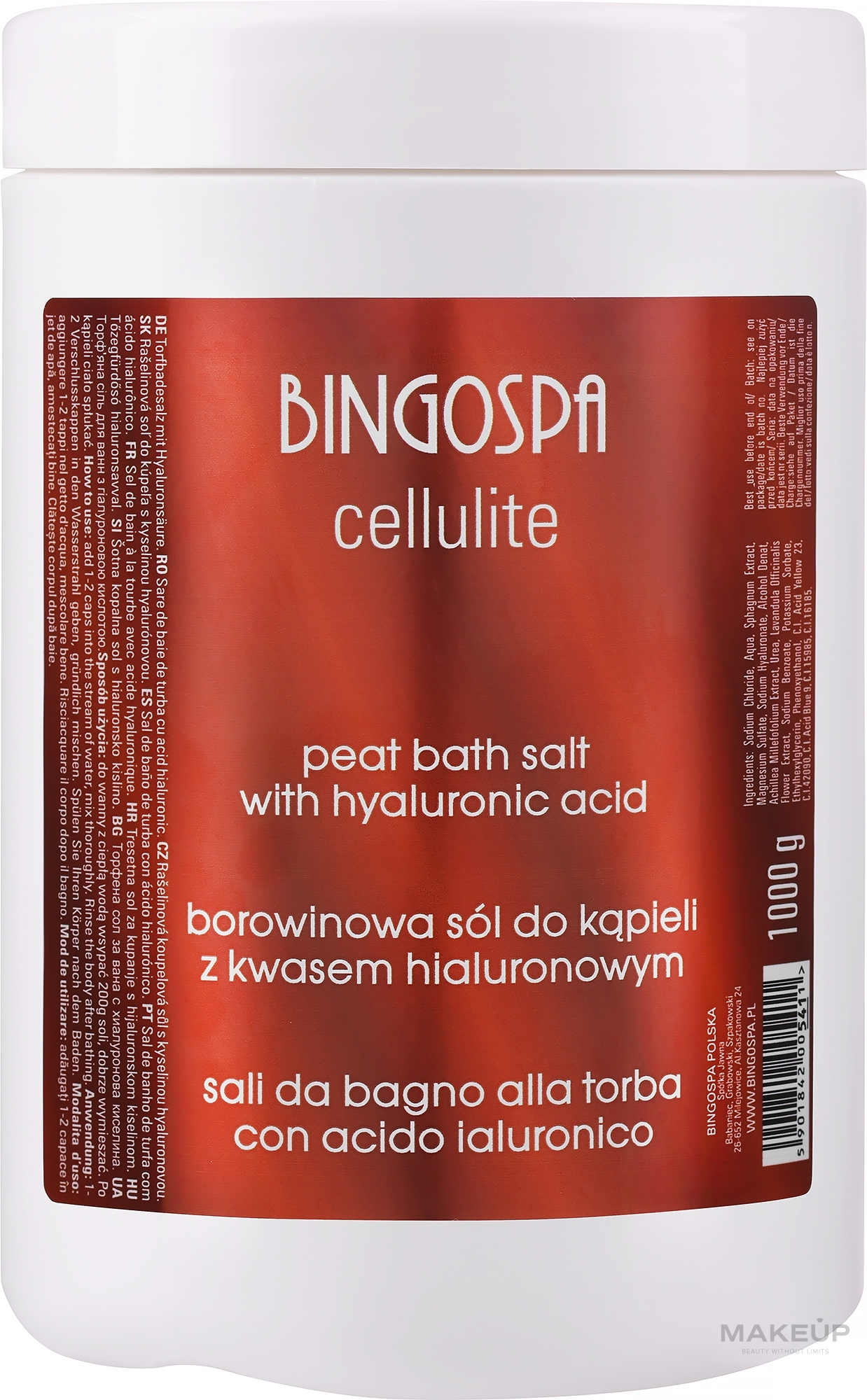 Sól borowinowa z kwasem hialuronowym do pielęgnacji ciała - BingoSpa Salt Mud With Hyaluronic Acid — Zdjęcie 1000 g