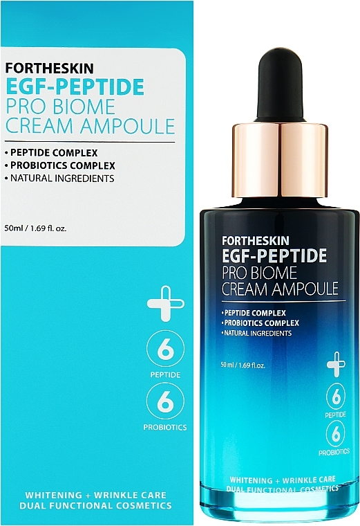 Odmładzające peptydowe serum do twarzy - Fortheskin EGF-Peptide Pro Biome Cream Ampoule