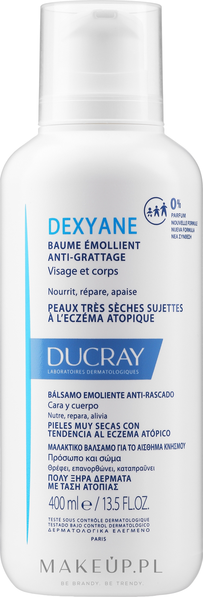 Balsam-emolient do skóry suchej i atopowej - Ducray Dexyane Baume Emolliente Anti-Grattage — Zdjęcie 400 ml