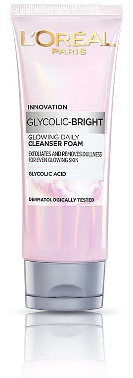 Rozjaśniająca pianka oczyszczająca - L'Oreal Paris Glycolic-Bright Glowing Daily Cleanser Foam — Zdjęcie N1