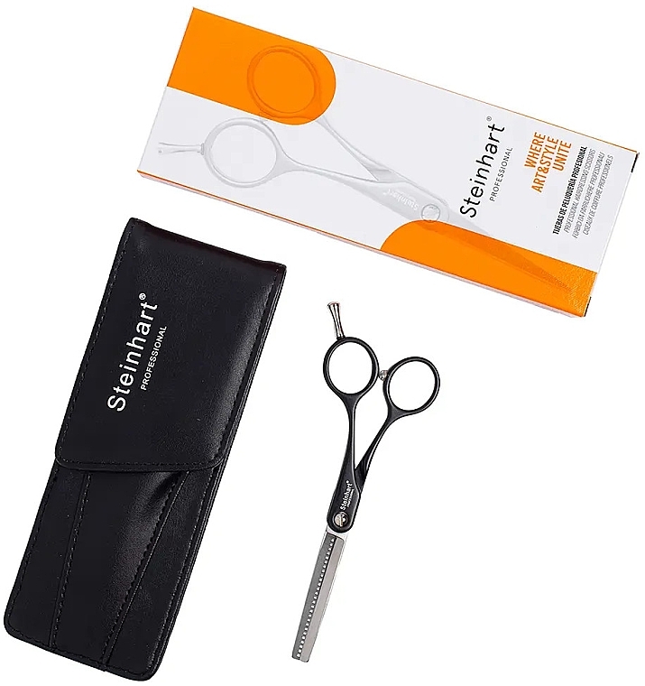 Nożyczki do przerzedzania włosów, czarne - Steinhart AL Sculpting Scissors 5.5" — Zdjęcie N2