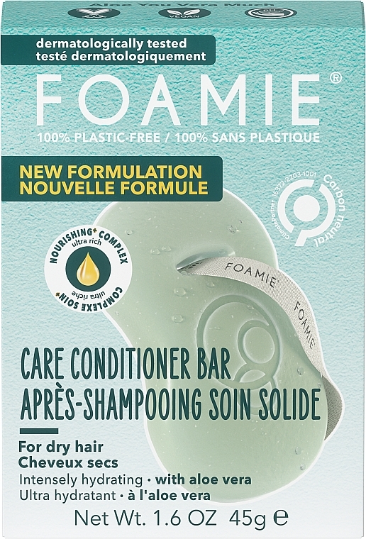 Odżywka z aloesem do włosów suchych, w kostce - Foamie Aloe You Vera Much Care Conditioner Bar — Zdjęcie N1