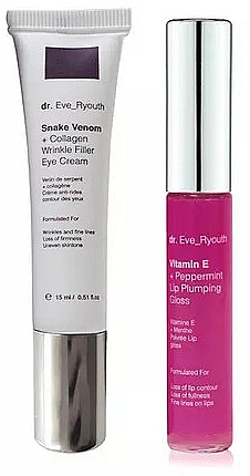 Zestaw - Dr. Eve_Ryouth Youth Lip Plumper & Pro-Eye Cream Set (eye/cr/15ml + lip/gloss/8ml) — Zdjęcie N1