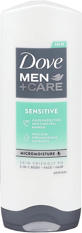 Żel pod prysznic 3 w 1 - Dove Men + Care Sensitive  — Zdjęcie N1