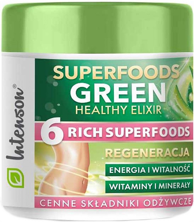 Pobudzający koktajl - Intenson Superfoods Green Healthy Elixir — Zdjęcie N1