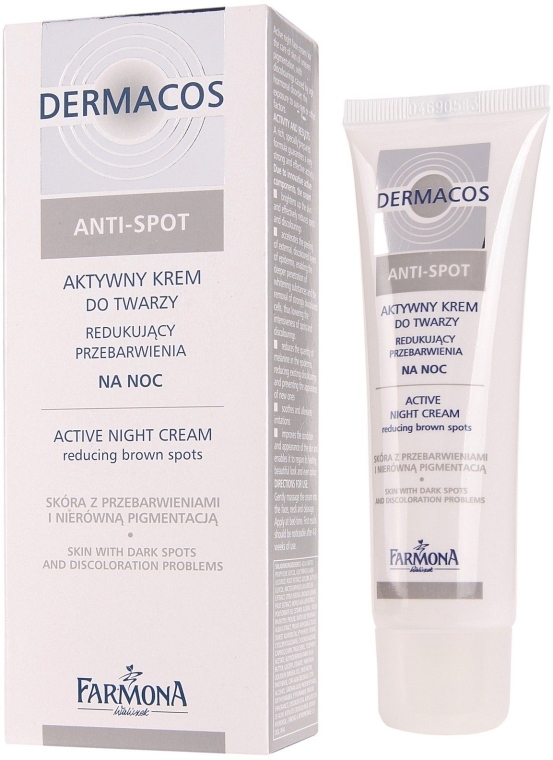 Aktywny krem do twarzy redukujący przebarwienia na noc - Farmona Professional Dermacos Anti-Spot Active Night Cream — Zdjęcie N1