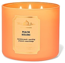 Świeca aromatyczna z 3 knotami - Bath and Body Works Peach Bellini Scented Candle — Zdjęcie N1