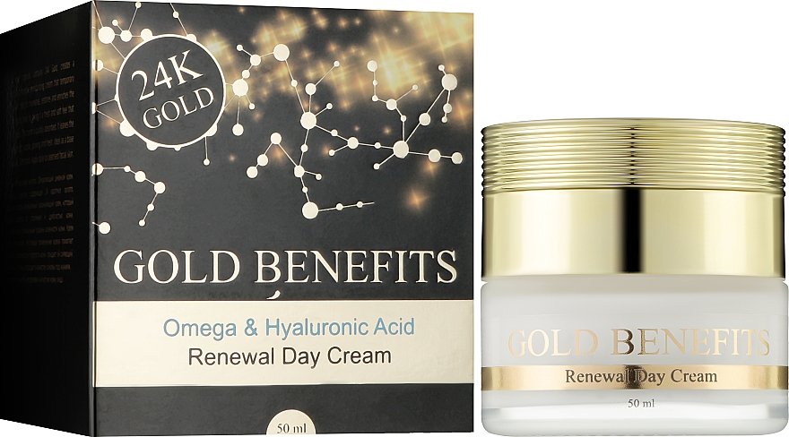 Odbudowujący krem na dzień - Sea of Spa 24K Gold Gold Benefits Omega & Hyaluronic Acid Renewal Day Cream — Zdjęcie N2