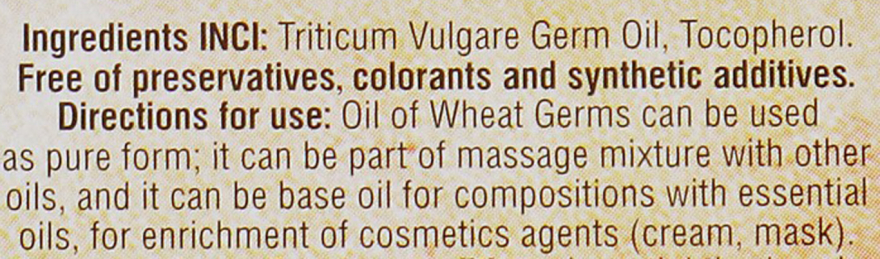 Kosmetyczny olej z kiełków pszenicy - Aromatika — Zdjęcie N5