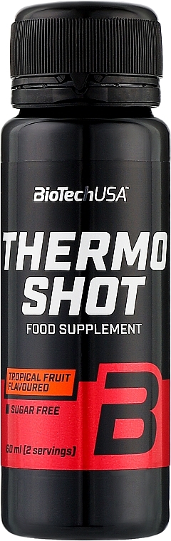 Spalacz tłuszczu w płynie z owoców tropikalnych - BioTechUSA Thermo Shot Food Supplement — Zdjęcie N1