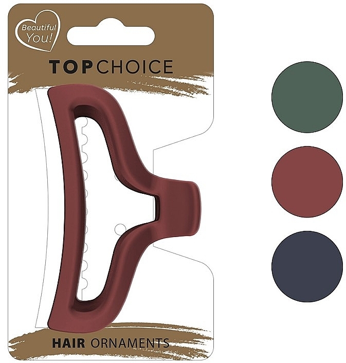 Spinka do włosów, 26874, czerwona - Top Choice Hair Ornaments — Zdjęcie N1