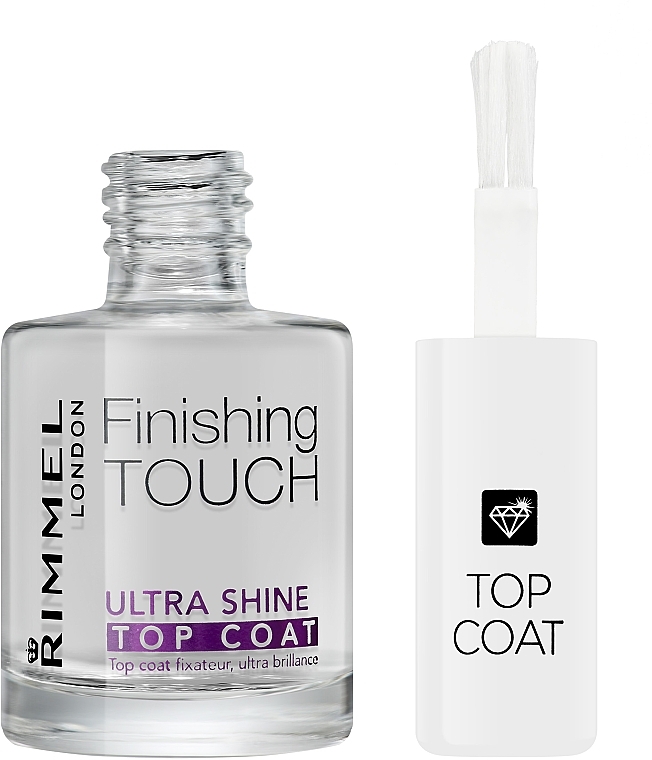Lakier nawierzchniowy - Rimmel Finishing Touch Ultra Shine Top Coat — Zdjęcie N2