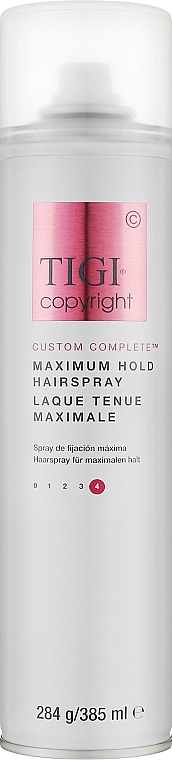 Lakier maksymalnie utrwalający do włosów - Tigi Copyright Maximum Hold Hairspray — Zdjęcie N1
