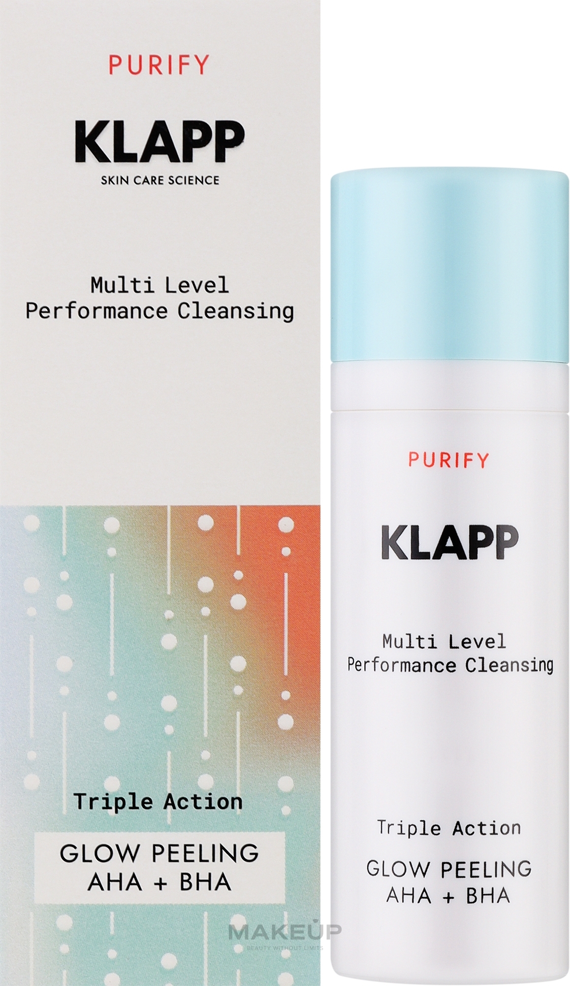 Kompleksowy peeling dla promiennej skóry - Klapp Multi Level Performance Purify Triple Action Glow Peeling With AHA + BHA — Zdjęcie 30 ml