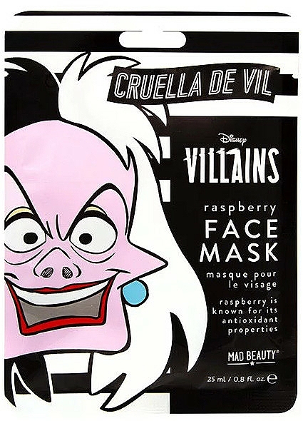 Nawilżająca maseczka do twarzy Cruella - Mad Beauty Disney Cruella Sheet Face Mask — Zdjęcie N1