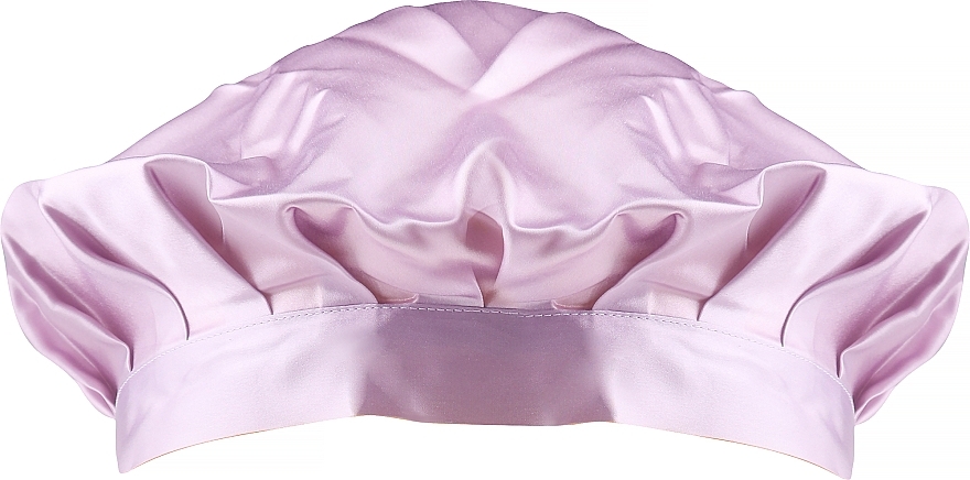 Jedwabny czepek do włosów kręconych, pudrowy róż - Twisty — Zdjęcie N1