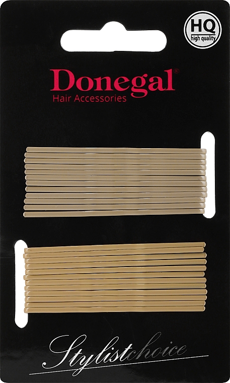 Beżowe wsuwki do włosów, 24 szt. - Donegal Hair Grips — Zdjęcie N1