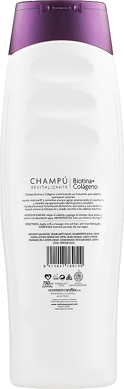 Szampon rewitalizujący z kolagenem - Instituto Espanol Revitalizing Shampoo Biotin + Collagen  — Zdjęcie N3
