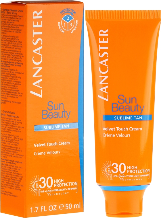 Krem do opalania SPF 30 - Lancaster Sun Beauty Velvet Touch Cream Radiant Tan