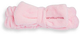 Opaska kosmetyczna do włosów, różowa - Revolution Skincare Pretty Pink Hair Band  — Zdjęcie N2