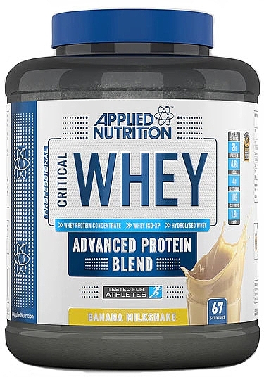 Białko dla sportowców o smaku koktajlu bananowego - Applied Nutrition Critical Whey Advanced Protein Blend Banana Milkshake — Zdjęcie N2
