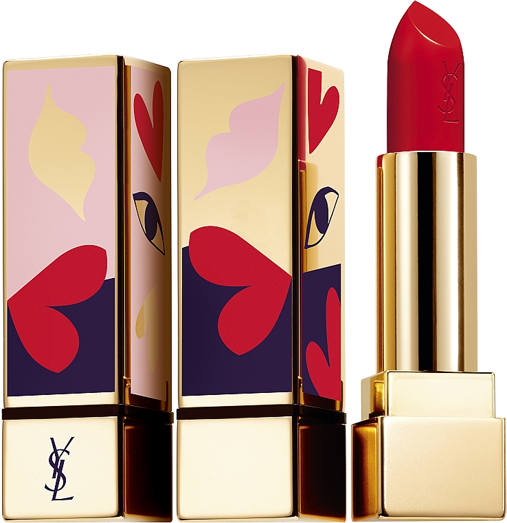 Satynowa szminka do ust - Yves Saint Laurent Rouge Pur Couture Love Collector’s Edition — Zdjęcie N1