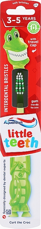 Miękka szczoteczka do zębów dla dzieci, 3-5 lat - Aquafresh Little Teeth Curt The Croc — Zdjęcie N1