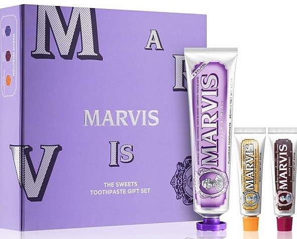Zestaw - Marvis The Sweets Toothpaste Gift Set (toothpaste/85ml + toothpaste/2x10ml) — Zdjęcie N1