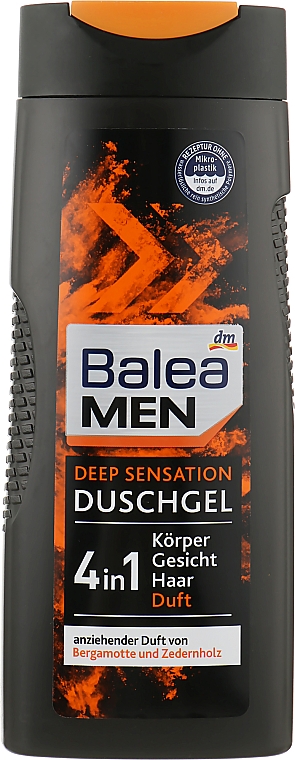 Żel-szampon pod prysznic 4 w 1 - Balea Men Shower Gel Deep Sensation