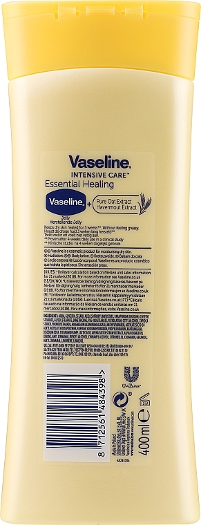 Nawilżający lotion do ciała - Vaseline Intensive Care Essential Healing Lotion — Zdjęcie N4