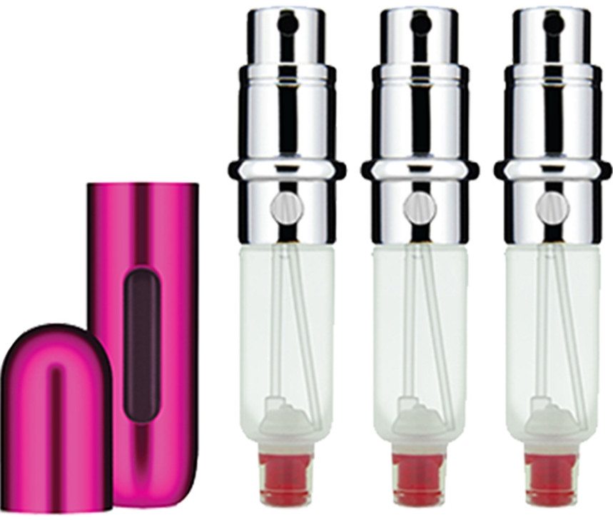 Zestaw flakonów na perfumy - Travalo Classic HD Pink Set (atomiser 3 x 5 ml + case) — Zdjęcie N2