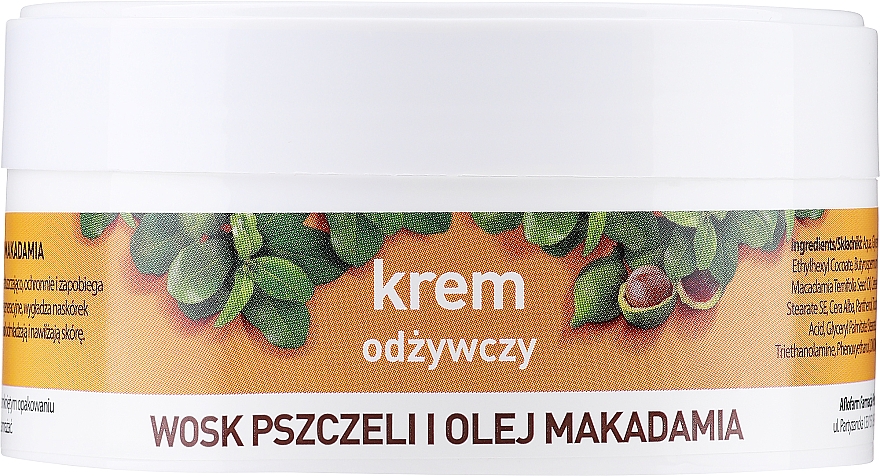 Odżywczy krem Wosk pszczeli i olej makadamia - Anida — Zdjęcie N2