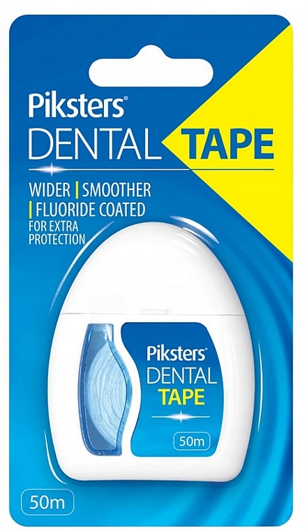 Taśma dentystyczna, 50 m - Piksters Dental Tape Floss With Fluoride 50m — Zdjęcie N1