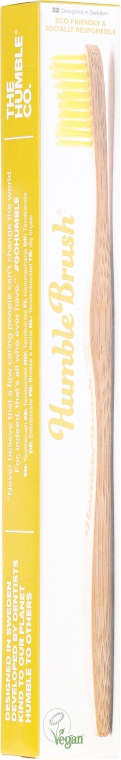Miękka bambusowa szczoteczka do zębów, żółta - The Humble Co. Adult Soft Yellow