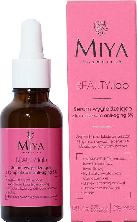 Serum wygładzające z kompleksem anti-aging 5% - Miya Cosmetics Beauty Lab Smoothing Serum With Anti-Aging Complex 5%