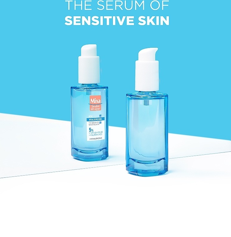 Nawilżające serum do twarzy do skóry wrażliwej, normalnej i suchej - Mixa Hyalurogel The Serum Of Sensitive Skin — Zdjęcie N11