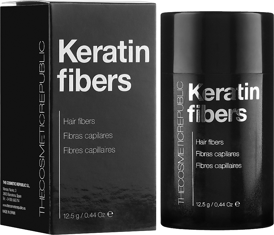 Preparat zwiększający gęstość włosów przerzedzających się - The Cosmetic Republic Keratin Fibers — Zdjęcie N1