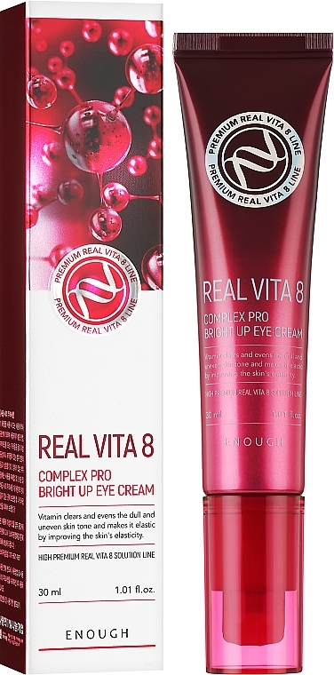 Krem witaminowy do skóry wokół oczu - Enough Real Vita 8 Complex Pro Bright Up Eye Cream — Zdjęcie N2