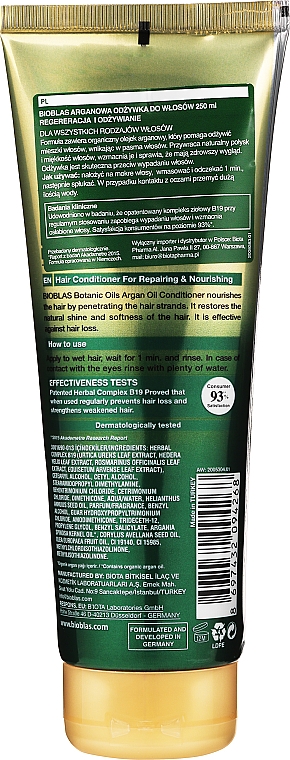 Odżywka do włosów z olejkiem arganowym - Bioblas Botanic Oils — Zdjęcie N2