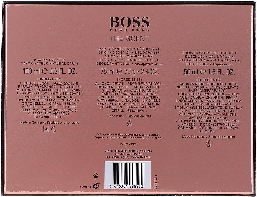 Hugo Boss The Scent - Zestaw (edt/100 ml + sh/gel/50 ml + deo/stick/75 ml) — фото N2