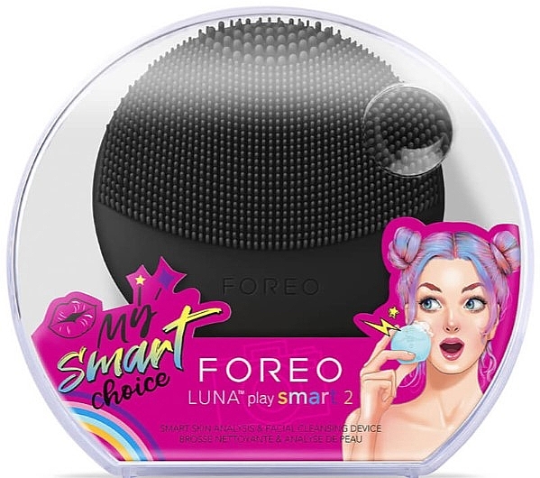 Szczoteczka do oczyszczania twarzy i masażer - Foreo Luna Play Smart 2 Midnight Magic — Zdjęcie N2