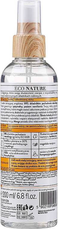 Tonik do twarzy - Bielenda Eco Nature Kakadu Plum, Jasmine and Mango — Zdjęcie N2