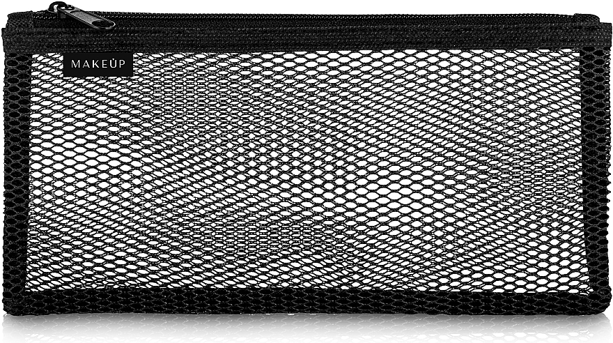 Kosmetyczka podróżna Black mesh, czarna, 22 x 10 cm - MAKEUP — Zdjęcie N1