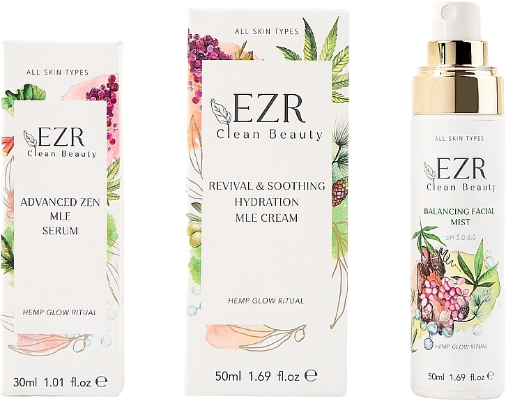 Zestaw Skin ZEN Ritual - EZR Clean Beauty (f/cr/50ml + f/serum/30ml + f/mist/50ml) — Zdjęcie N1