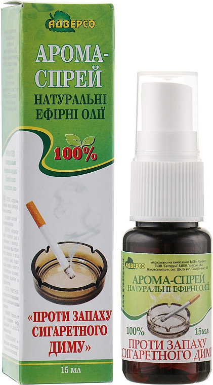 Aromat w sprayu Przeciw zapachowi dymu papierosowego - Adverso — Zdjęcie N1