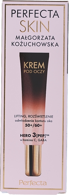 Liftingujący krem rozjaśniający pod oczy 50+ - Perfecta Skin — Zdjęcie N2